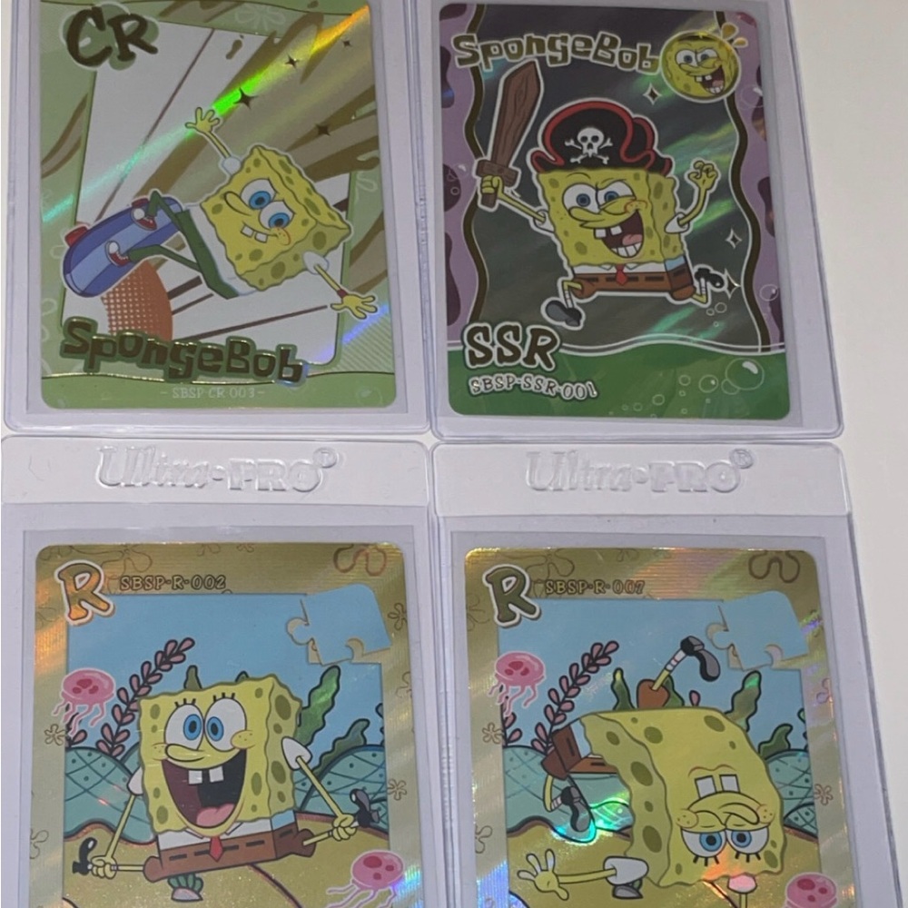 SpongeBob Holographic SBSP-R non-sports cards lot of 12! Brand new!